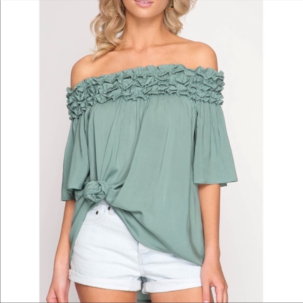 Off Shoulder Tunic Top